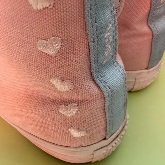 Converse All Stars Light Pink & Blue High-Top Sneakers - Picture 10 of 15